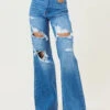 Wide Leg Destroyed Jeans -Fashion Clothing 05b0be49b511aaabc285e40d3734e8497dafccc02b150de4b9a71c799ef35829