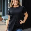 Everyday Essential Black Top 1 Everyday Essential Black Top -Fashion Clothing ES1 SCS BLK 2
