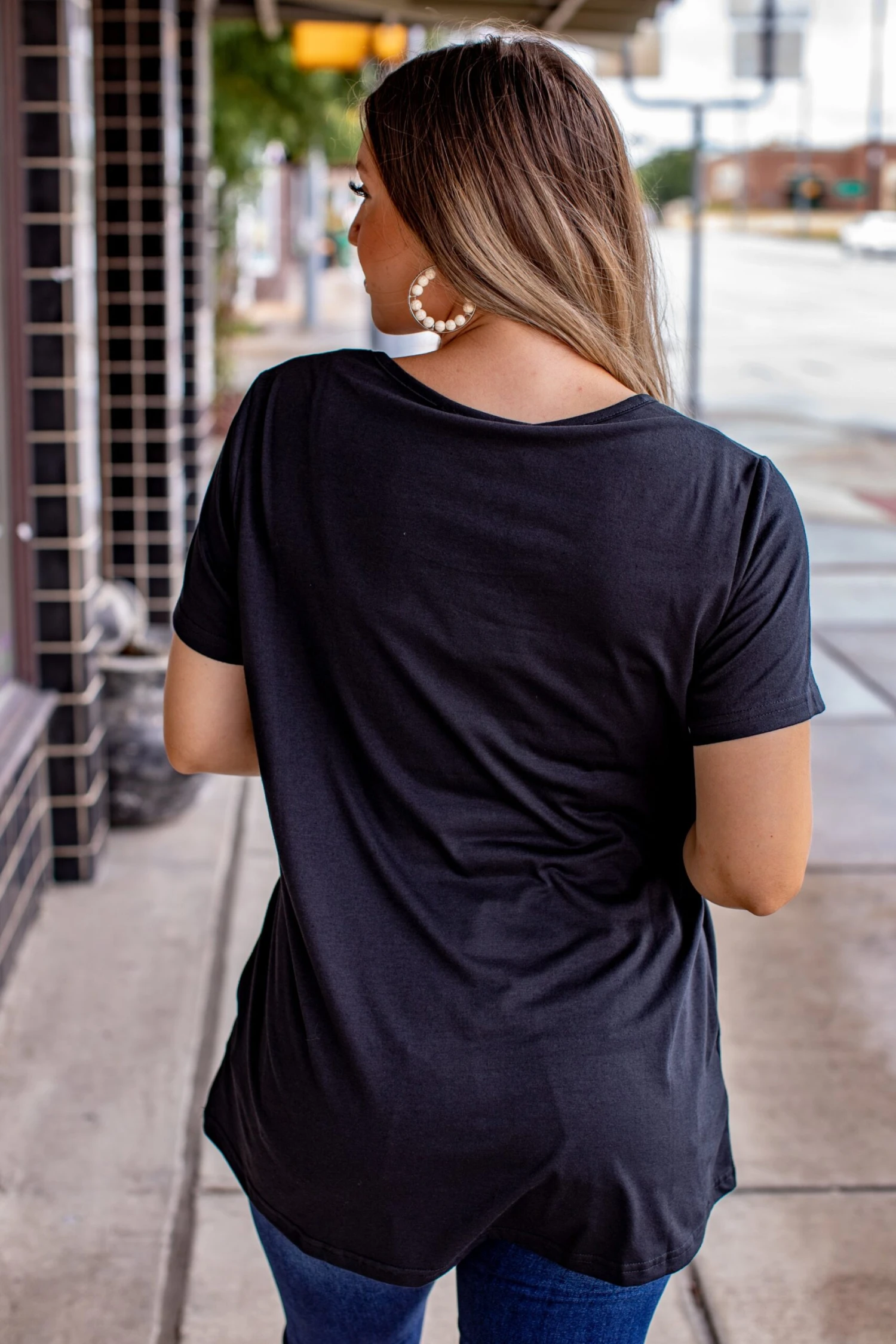 Essential Black Short Sleeve Top 5 Essential Black Short Sleeve Top - Image 3