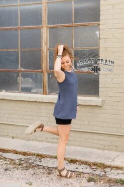 Go With The Flow Navy Tank 11 Go With The Flow Navy Tank -Fashion Clothing GoWithTheFlowNavy5