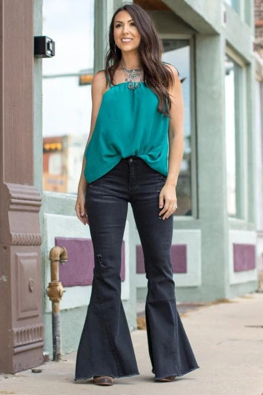 Black Bell Bottoms Jeans