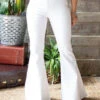 Ivory Denim Flare Jeans High Rise -Fashion Clothing L19008 ivy 1