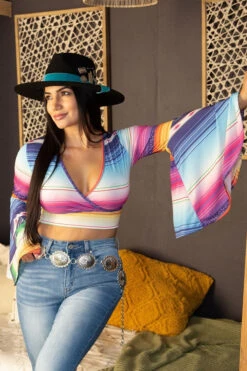 Serape Print Crop Top