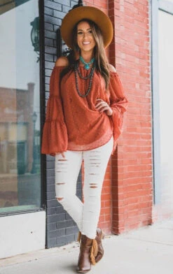 Ivory Distressed Jeggings