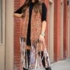 Western Tooled Fringe Vest 1 Western Tooled Fringe Vest -Fashion Clothing MH1689.PRINTS TOOLED LEATHER 2