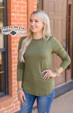 Pinedale Basic Olive Top
