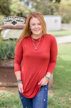 Pinedale Rust Long Sleeved Top