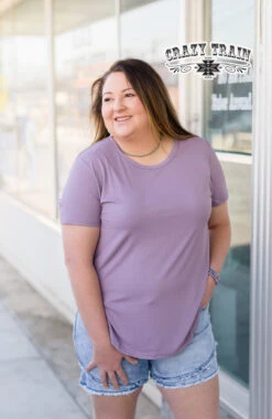 Solid Choice Top Lavendar