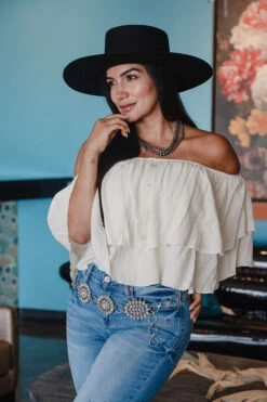 Layered Off Shoulder Ruffle Top