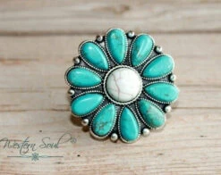 Turquoise Flower Ring