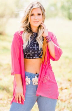 Crossfire Kimono Pink