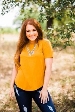 Solid Choice Top Mustard