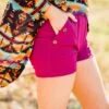 Perfect Pair Shorts Raspberry 1 Perfect Pair Shorts Raspberry -Fashion Clothing WesternSoul243