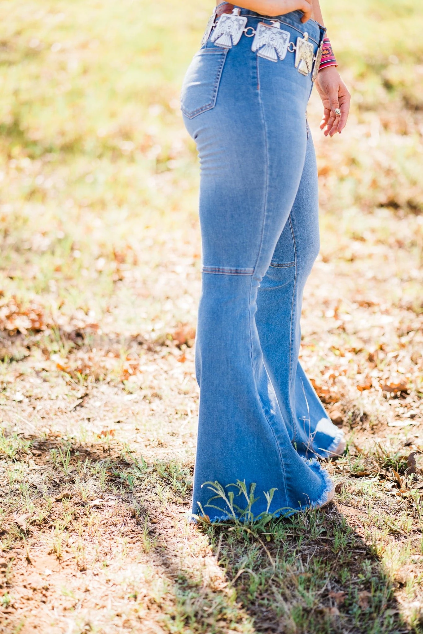 Light Wash Extreme Flare Bell Bottom Jeans 5 Light Wash Extreme Flare Bell Bottom Jeans - Image 3