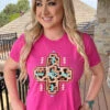 Kitty Kross Tee Pink -Fashion Clothing image