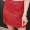 Fort Worth Fringe Skirt Red -Fashion Clothing image1