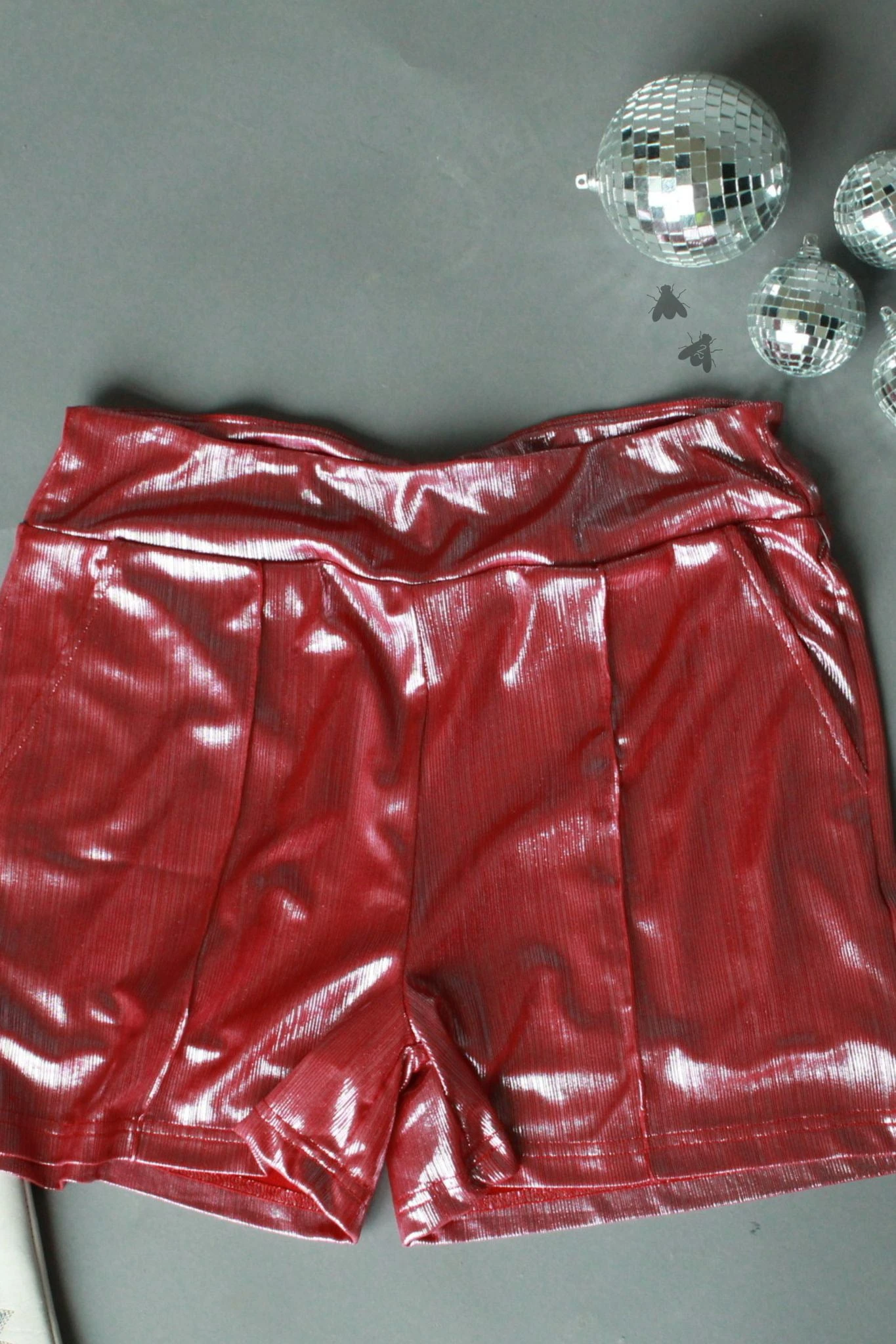 Shiney Short Red 3 Shiney Short Red