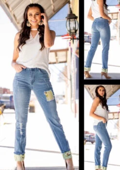 Floral Patch Boyfriend Jeans -Fashion Clothing image 3409298a f6ae 47c6 8699 c6d43a3bec46