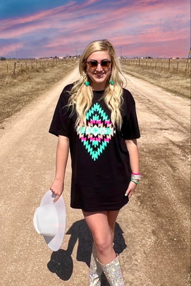 Turquoise Sands Boyfriend T-Shirt Dress 4 Turquoise Sands Boyfriend T-Shirt Dress - Image 2