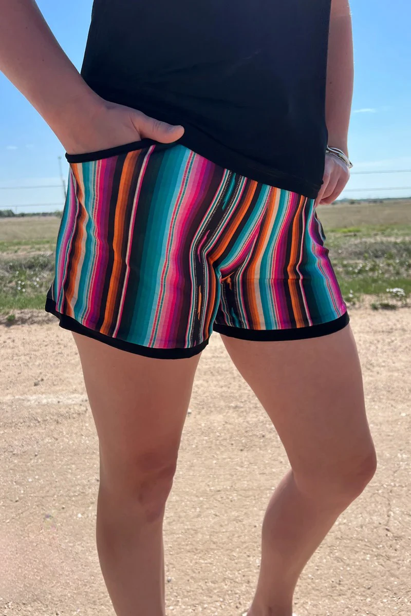 Color Me Serape Shorts 5 Color Me Serape Shorts - Image 3